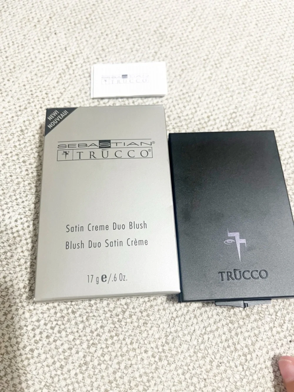 New Sebastian Trucco Satin‎ Cream Duo Blush Desert Rose NIB